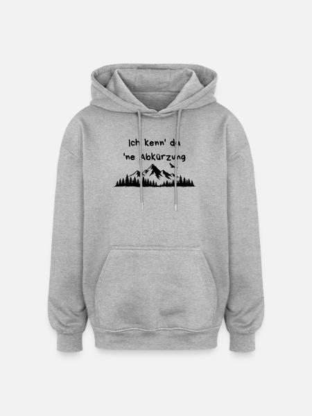 Abbreviation Mountains Hiking Sayings - Oversized Unisex Hoodie - heather grey