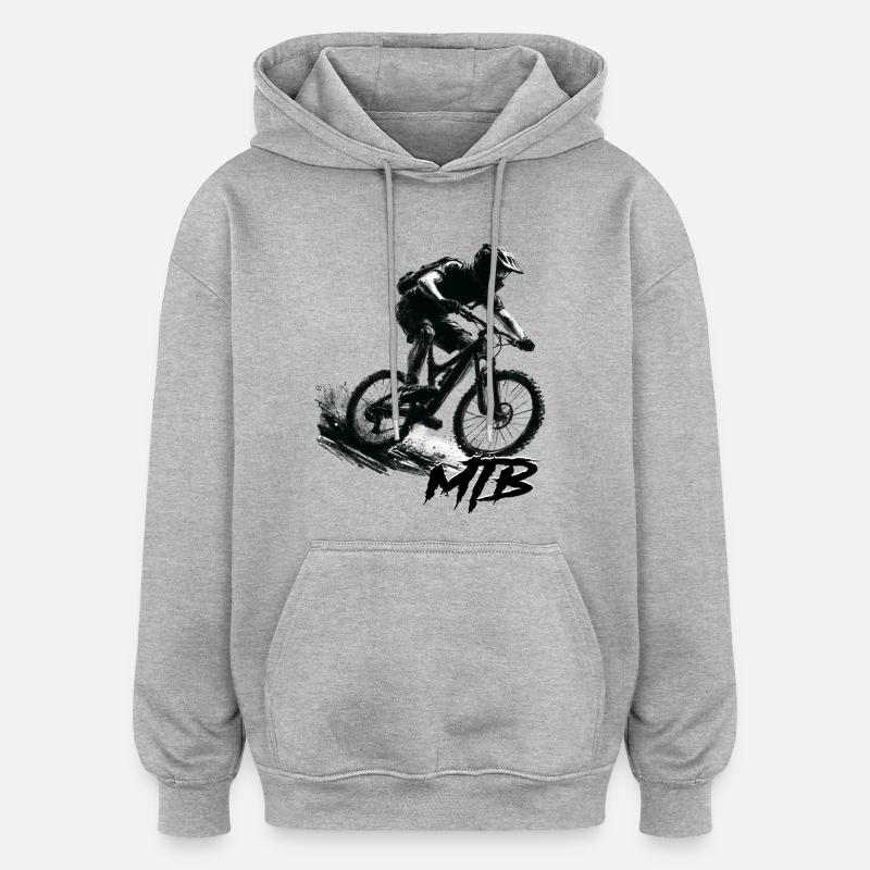 VTT - Sweat à capuche oversize unisexe - gris chiné