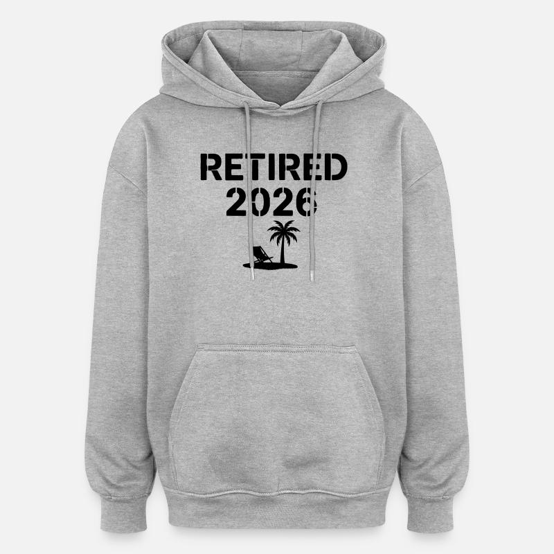 Retraite 2026 Palm Beach - Sweat à capuche oversize unisexe - gris chiné