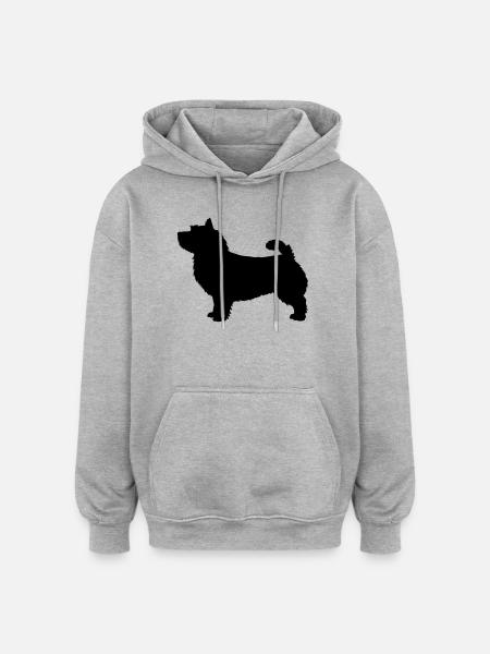 Norwich Terrier silhouette - Oversized Unisex Hoodie - heather grey