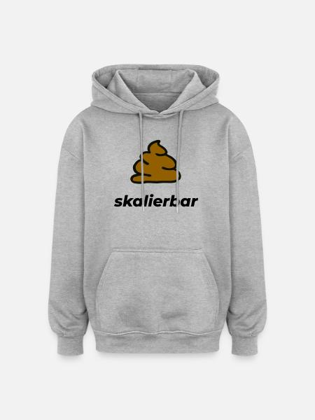 skalierbar - Oversized Unisex Hoodie - Grau meliert
