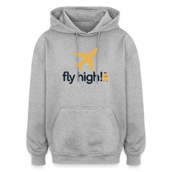 T-shirt Fly High Travel Icon - Sweat à capuche oversize unisexe - gris chiné - Devant - Noah (186cm)
