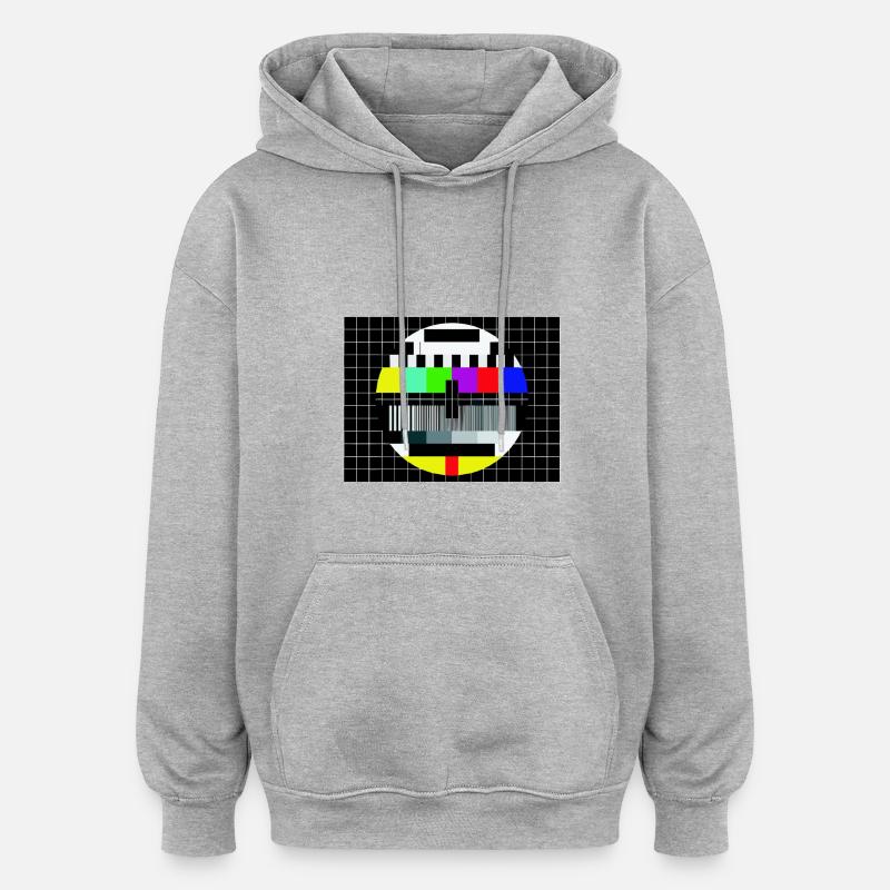 bord - Sweat à capuche oversize unisexe - gris chiné