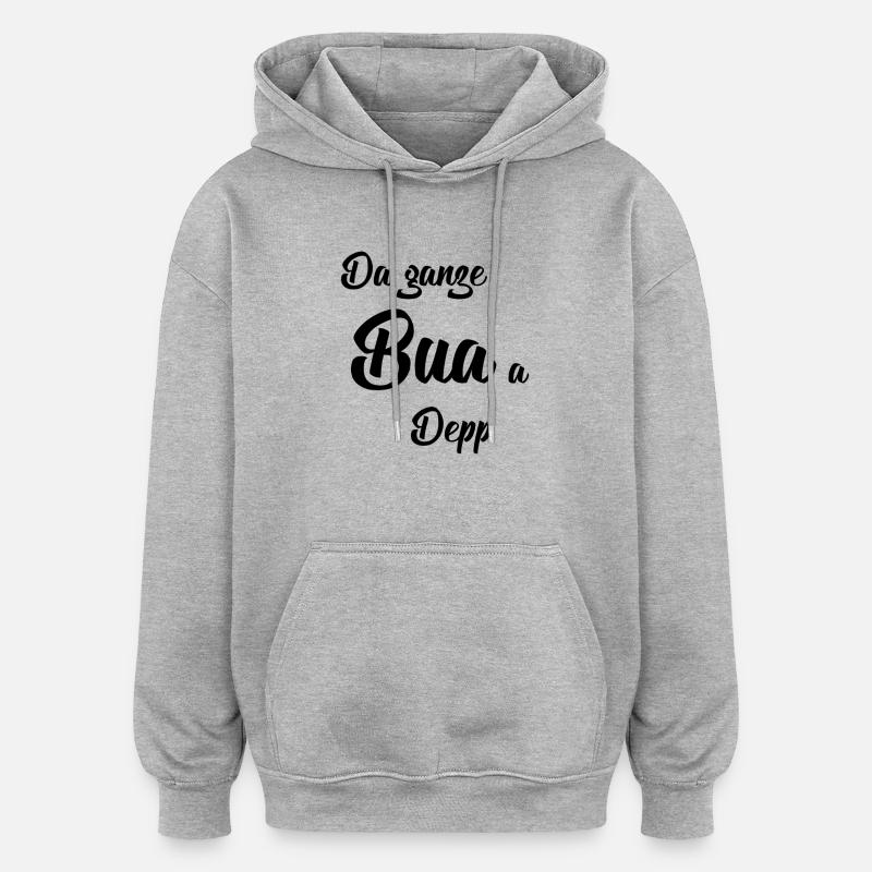 Depuis Bua a Depp entier - Sweat à capuche oversize unisexe - gris chiné