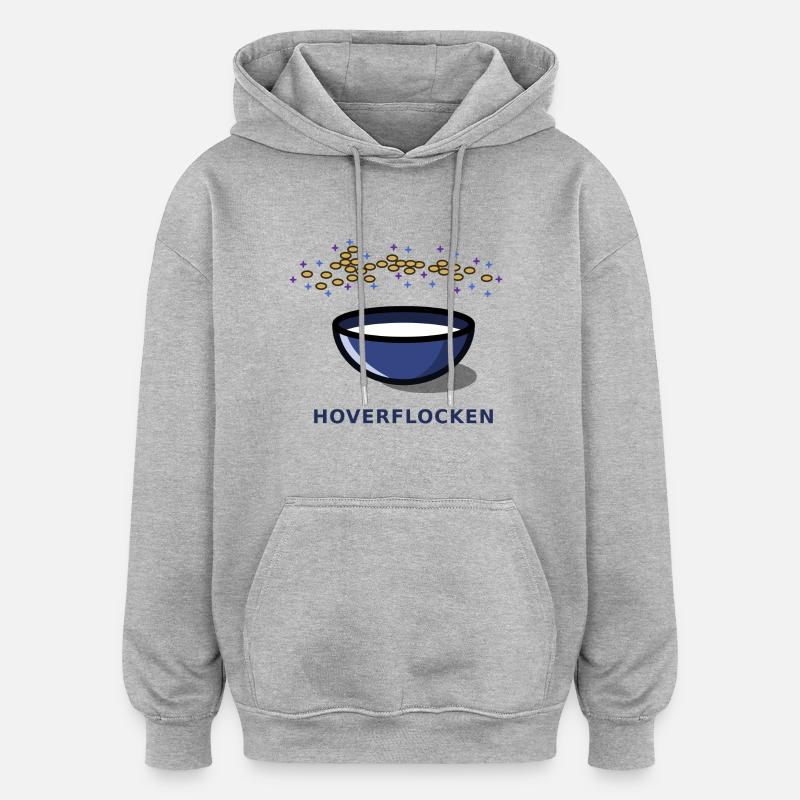 3 Hoverflocken - Sweat à capuche oversize unisexe - gris chiné