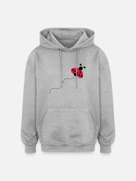 2541614 12868760 Marienkaefer - Oversized Unisex Hoodie - heather grey