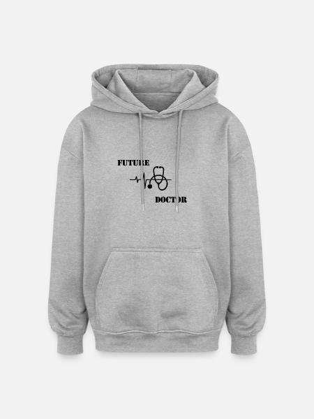 Zukünftiger Arzt - Oversized Unisex Hoodie - Grau meliert
