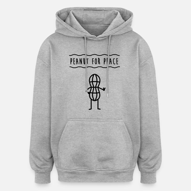 Arachide pour la paix - Sweat à capuche oversize unisexe - gris chiné