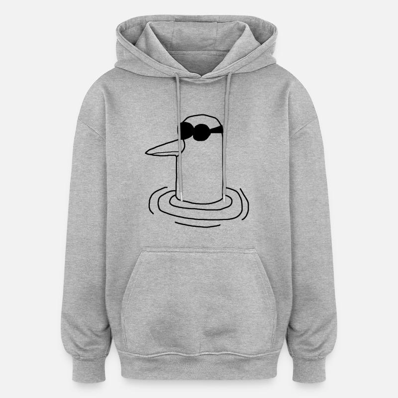 canard - Sweat à capuche oversize unisexe - gris chiné