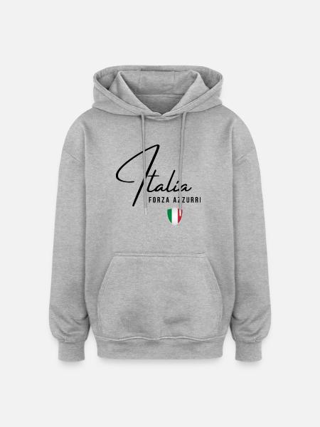 Italian flag, Italian pride - Oversized Unisex Hoodie - heather grey