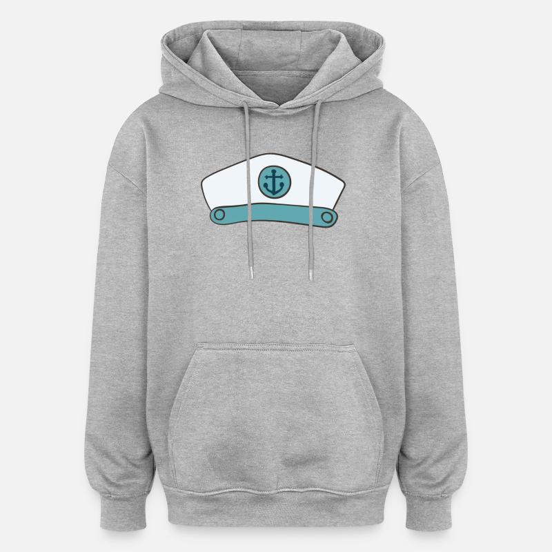 skipper - Sweat à capuche oversize unisexe - gris chiné