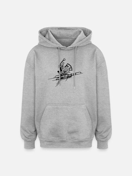 T Shard09 - Oversized Unisex Hoodie - heather grey
