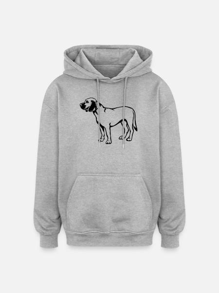 Hanoverian Sweat Dog - Oversized Unisex Hoodie - heather grey