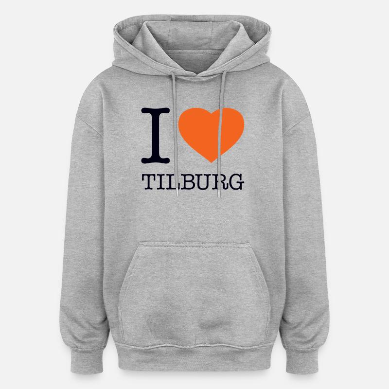 J’ADORE TILBURG - Sweat à capuche oversize unisexe - gris chiné