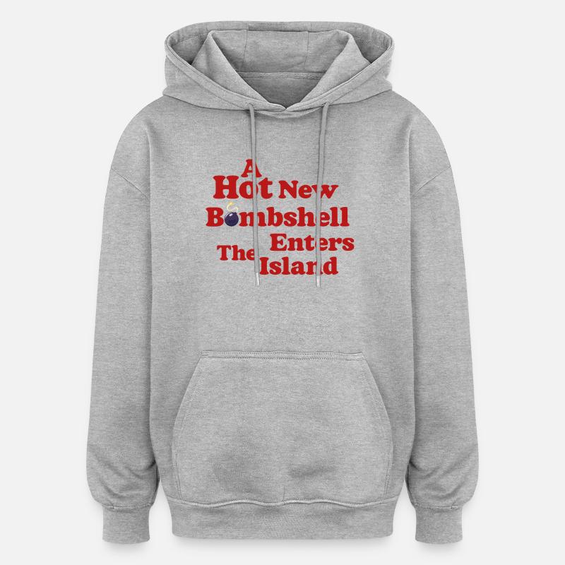 Hot New Bombshell Tee - Oversized Unisex Hoodie - Grau meliert