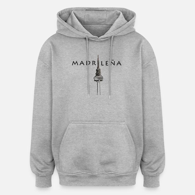 MADRILENIUM - Oversized Unisex Hoodie - Grau meliert