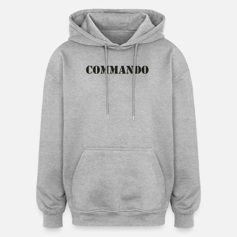 COMMANDO - Sweat à capuche oversize unisexe - gris chiné