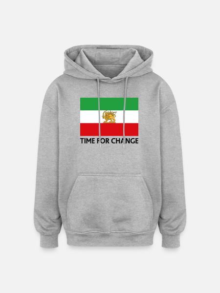 Historical Lion and Sun Motif - Oversized Unisex Hoodie - heather grey