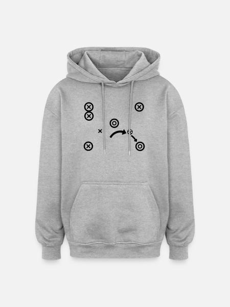 Soccer Tactics Coach Strategy Vector - Oversized Unisex Hoodie - heather grey