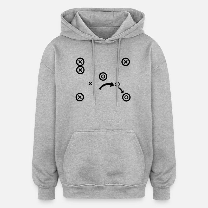 Soccer Tactics Coach Strategy Vector - Oversized Unisex Hoodie - heather grey