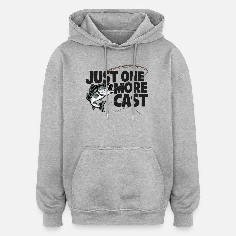 Solo un altro dicono di pesca per pescatori e pescatori - Felpa con cappuccio unisex oversize - grigio melange