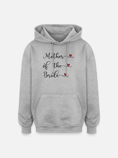 Mutter der Braut - Oversized Unisex Hoodie - Grau meliert