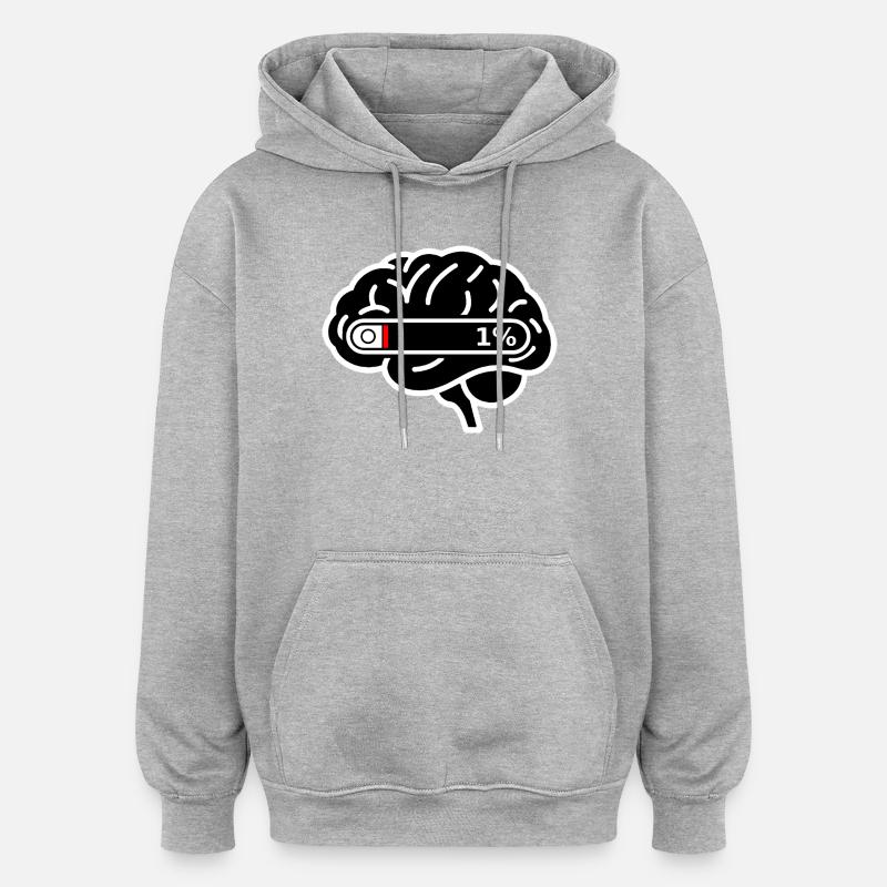 Brain_Loading_1 _Digital_Burnout - Oversized Unisex Hoodie - heather grey