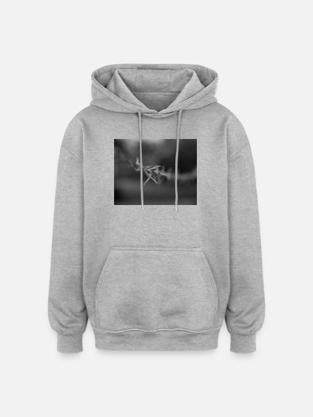 Fil barbelé - Sweat à capuche oversize unisexe - gris chiné