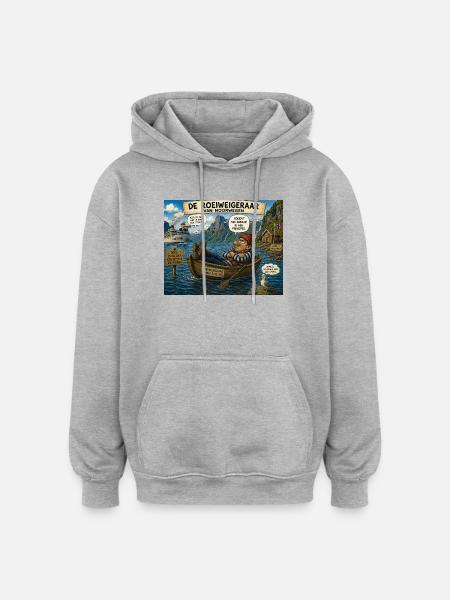 De Roeiweigeraar van Noorwegen - Oversized uniseks hoodie - grijs gemêleerd