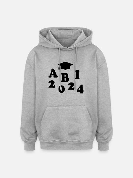 Abi 2024 - Oversized Unisex Hoodie - Grau meliert