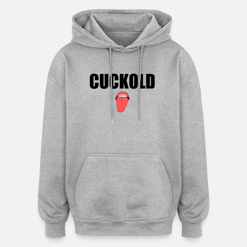 Cuckold - Sweat à capuche oversize unisexe - gris chiné