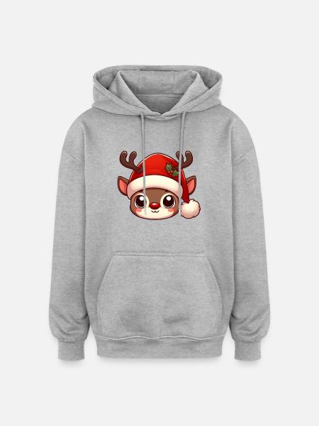 Rudolph 6 - Oversized Unisex Hoodie - heather grey