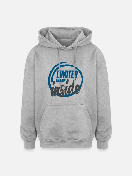 limited edition inside - Oversized Unisex Hoodie - Grau meliert
