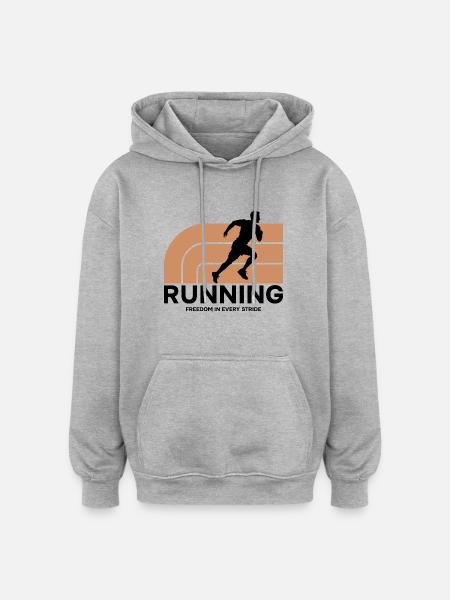 Running and health - Oversized Unisex Hoodie - heather grey