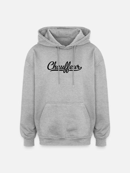 Chauffeur - Sweat à capuche oversize unisexe - gris chiné