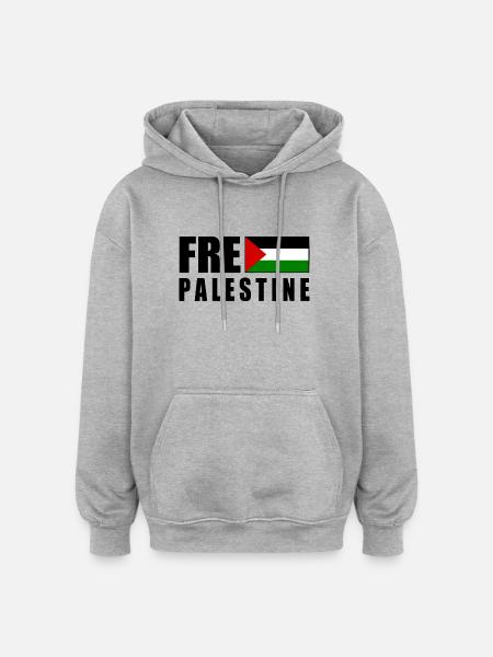 Free palestine - Oversized Unisex Hoodie - Grau meliert