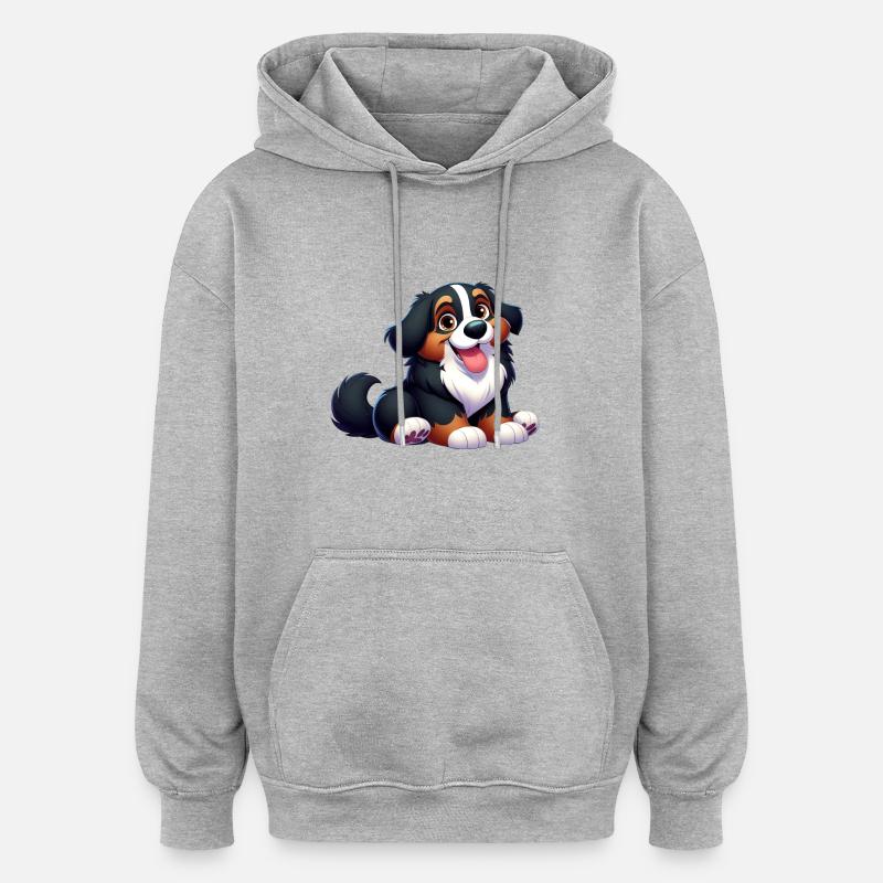 Berner Sennenhund 3 - Oversized Unisex Hoodie - Grau meliert