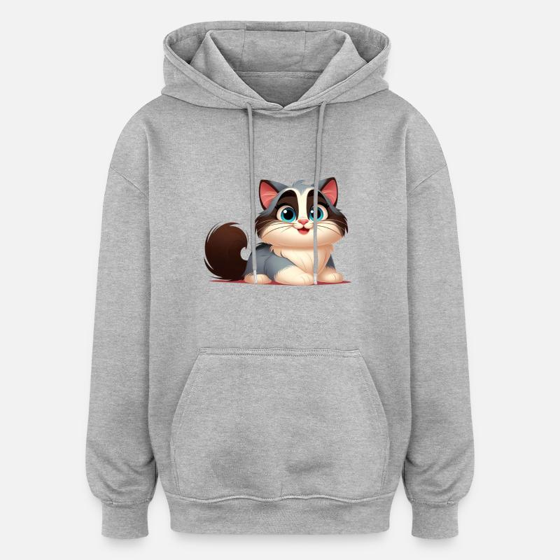 Ragdoll 2 - Oversized Unisex Hoodie - Grau meliert