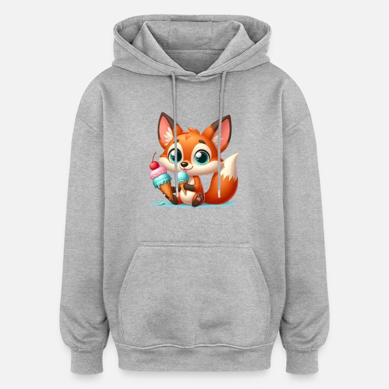 FOX 8 - Oversized Unisex Hoodie - heather grey