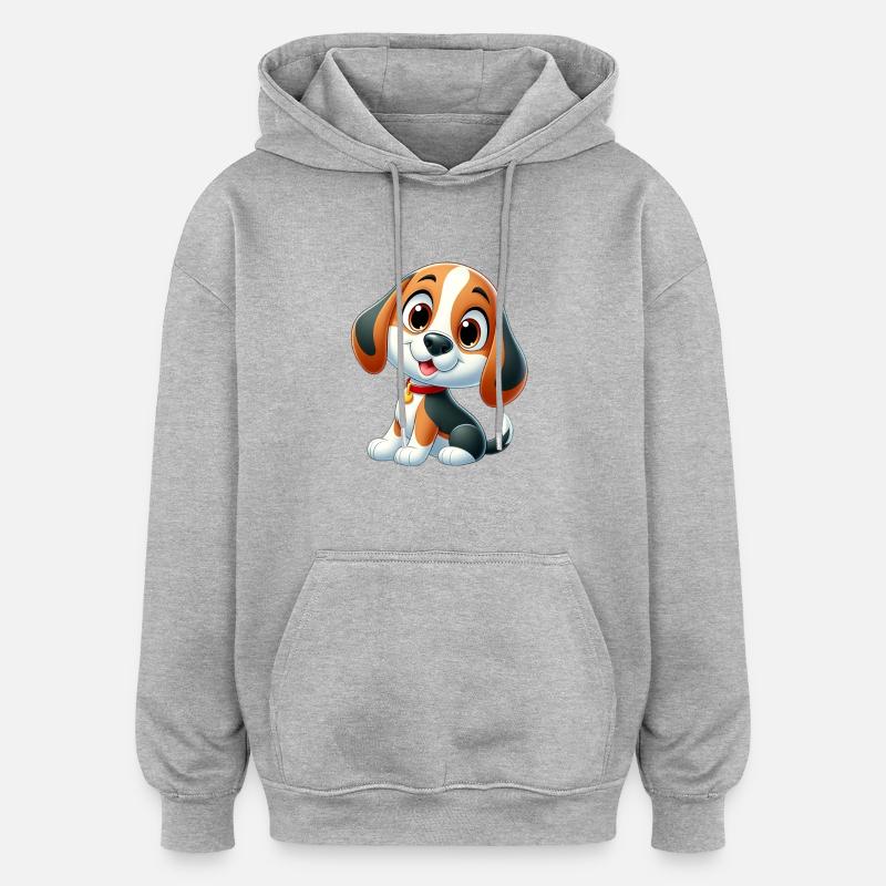 Beagle 5 - Oversized Unisex Hoodie - heather grey