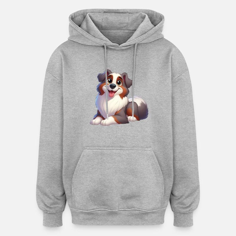 Australian Shepherd - Oversized Unisex Hoodie - heather grey