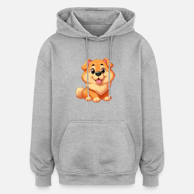 chowchow - Sweat à capuche oversize unisexe - gris chiné