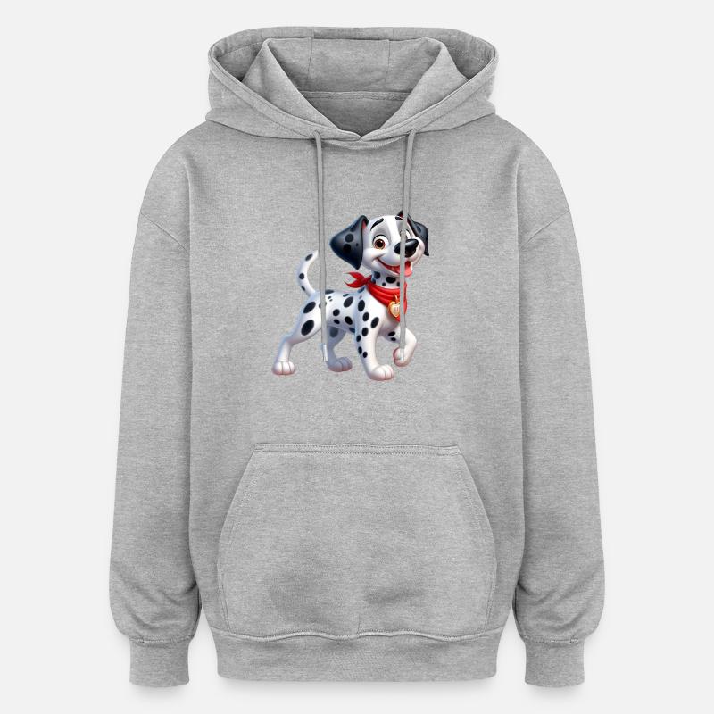 Dalmatian 2 - Oversized Unisex Hoodie - heather grey