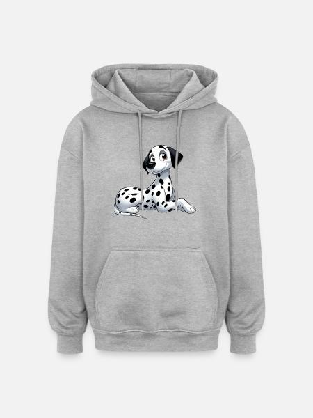 Dalmatiner - Oversized Unisex Hoodie - Grau meliert