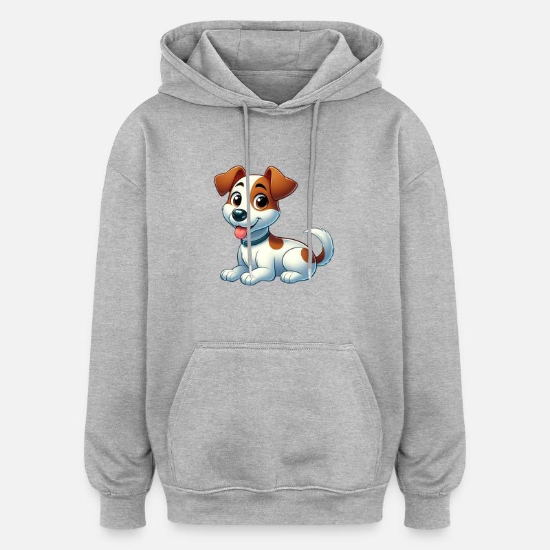 Foxterrier 10 - Oversized Unisex Hoodie - Grau meliert