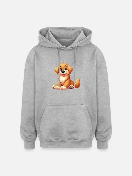 Golden Retriever 2 - Oversized Unisex Hoodie - heather grey