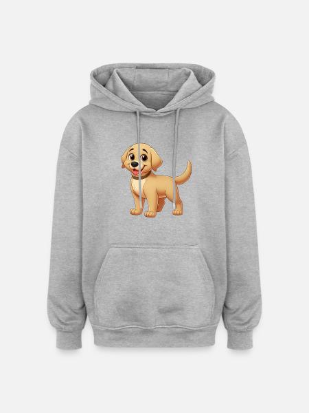 labrador - Oversized Unisex Hoodie - heather grey