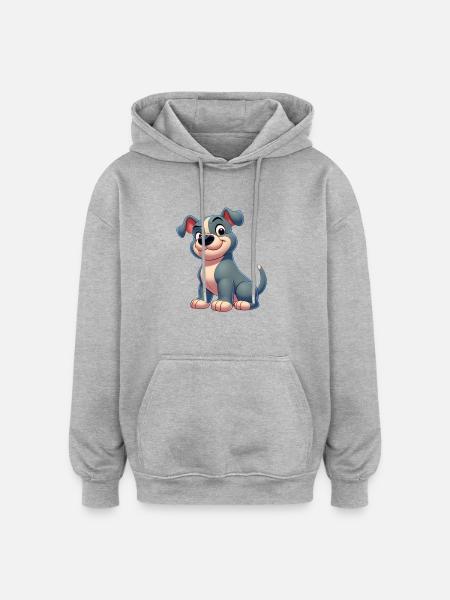 pitbull 2 - Sweat à capuche oversize unisexe - gris chiné