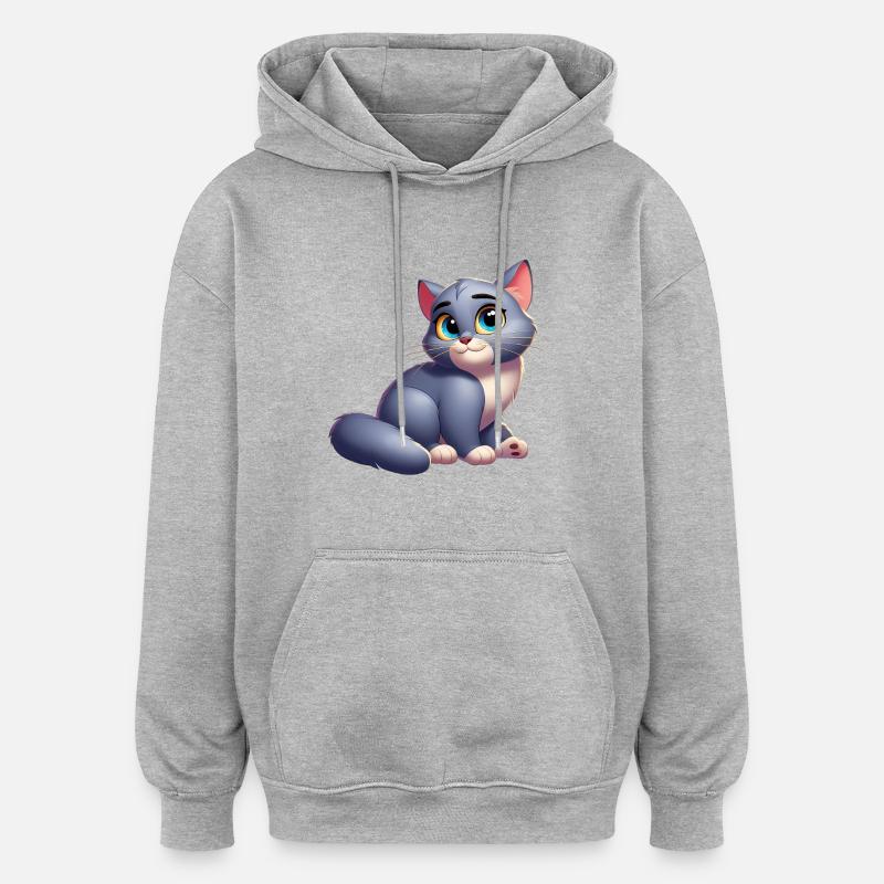Cat 4 - Oversized Unisex Hoodie - heather grey