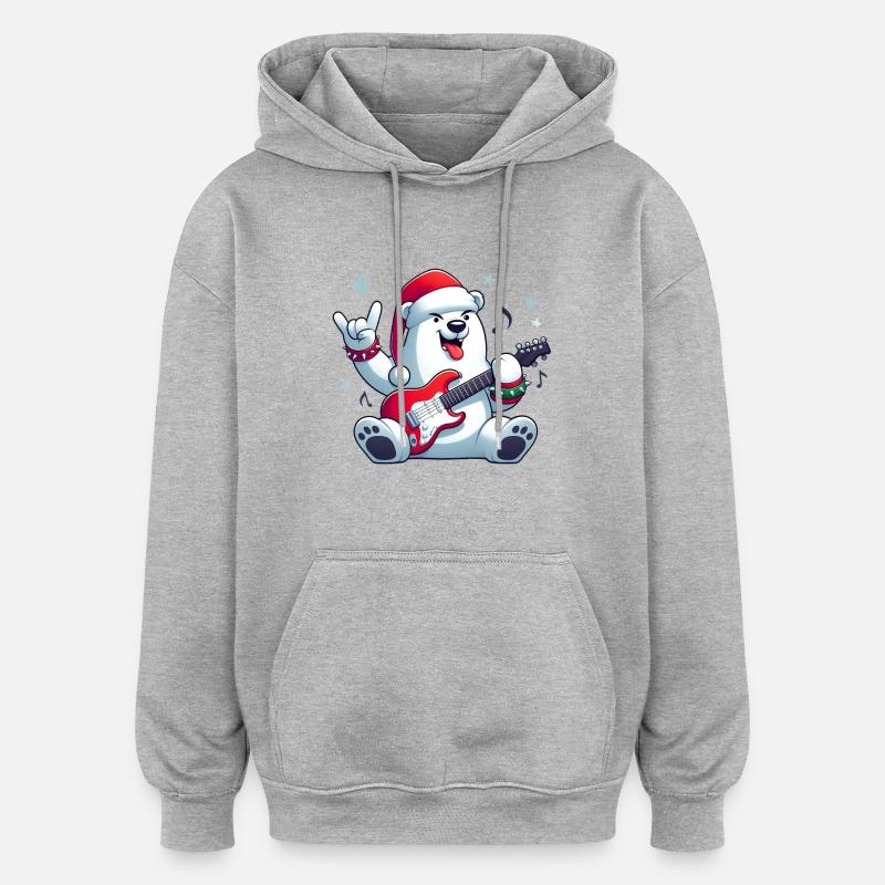 Polar Bear 6 - Oversized Unisex Hoodie - heather grey